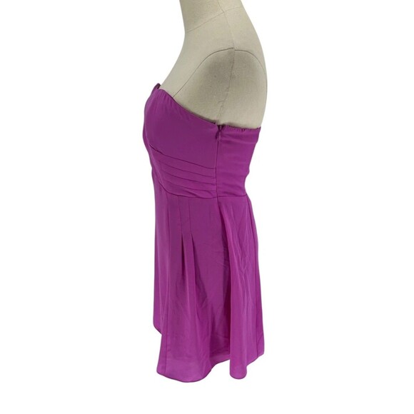 Express Dress Women's Size 4 Purple Strapless Ruched Barbiecore NEW - Picture 2 of 6